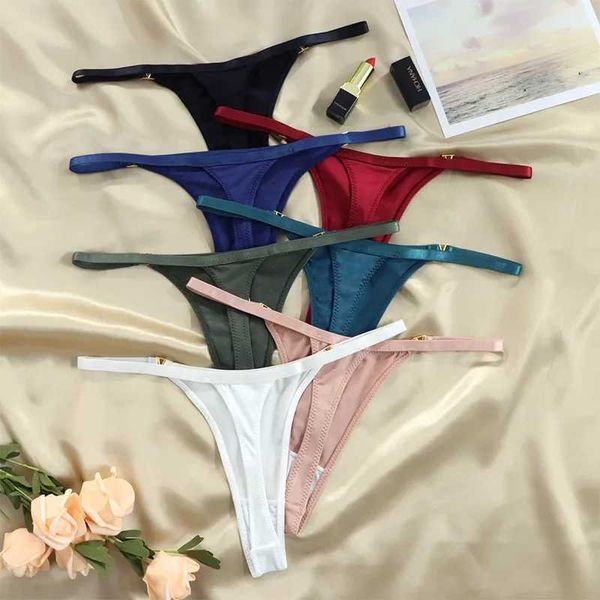 Briefas calcinhas sexy tangas sexy mulheres calcinha de seda sem costura calcinha baixa cintura g-string t-pants f feminino confortável liner lingerie soild y240425