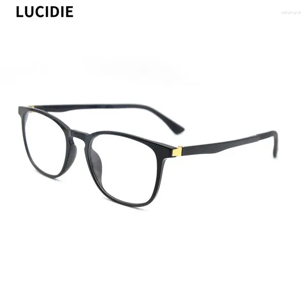Güneş Gözlüğü Çerçeveleri Lucidie 2024 Moda Ladies Ultem Square Glasses Kadınlar için Klasik Gözlük Erkekleri Optik Gözlükler Trend Gözlükler