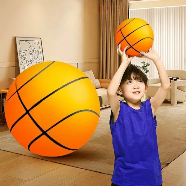 18/12/24cm Kids bounting mudo basquete squeezable mudo bola de basquete interno bola silenciosa bola de bola de basquete Bounce Football 240418