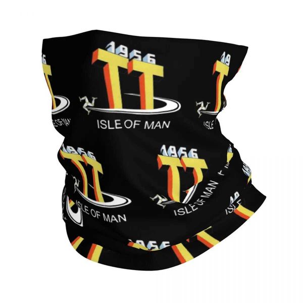 Mascheri per la faccia di moda Gaiter Neck Gateter 1956 Isola di Man Tt Copertura per collo di bandana retrò stampato stampato balaclava vintage avvolgeni per sciarpa che cavalcano uomini donne donne per adulti inverno y240425