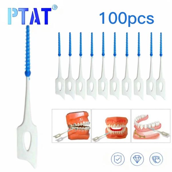 Zahnbürste 100pcs interdental zwischen den Zähne Zahnsui