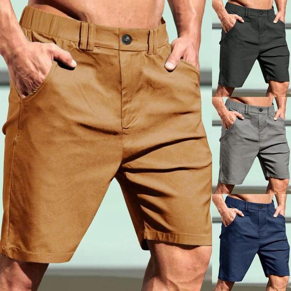 Shorts maschile Formale Casual Quick Essick con abiti da allenamento per tasche per uomini