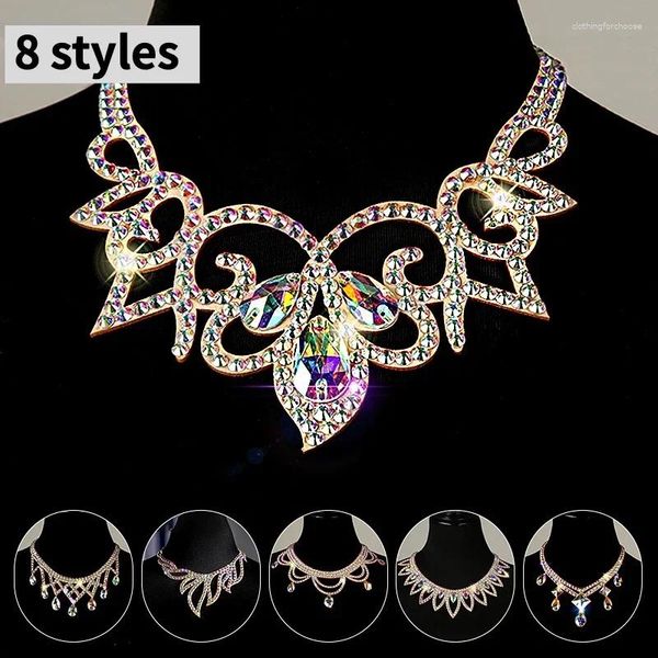 Bühne Wear Belly Dance Jewelry Accessoires Strass Neckless Frauen 2024 Latin Performance Wettbewerb Pretty Party Requisiten