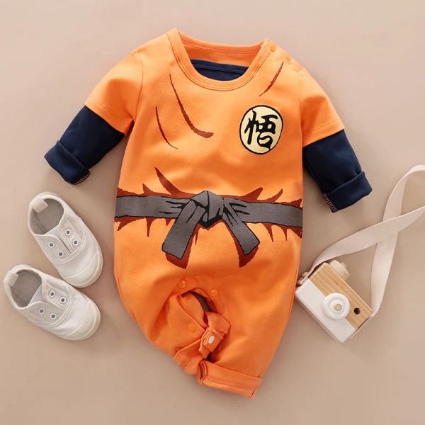Punti di costume neonatale primaverile e autunno gioco anime in stile anime cotone comodo ragazzo soft boy body a maniche lunghe