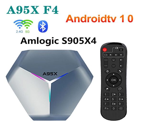 A95X F4 AMLOGIC S905X4 RGB Caixa de TV leve Android 10 4G 64GB 32GB Suporte dual wifi 8k mídia youtube player A95xf4 2GB 16GB1679480