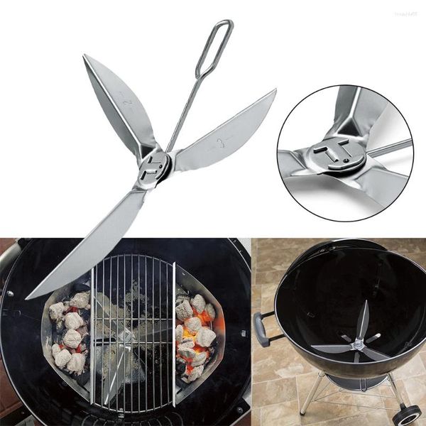 Werkzeuge Marke Dämpfer Blätter Reinigungssystem Ein-Touch-Ersatz Silber 22-1/2 Zoll für 7444 7403 Weber Grill