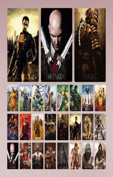 2021 Game Metal Poster Vintage Planque Gamer Metal Sign Decor Decor для игровой комнаты Man Pave Game Poster Home Craft Decor6294135