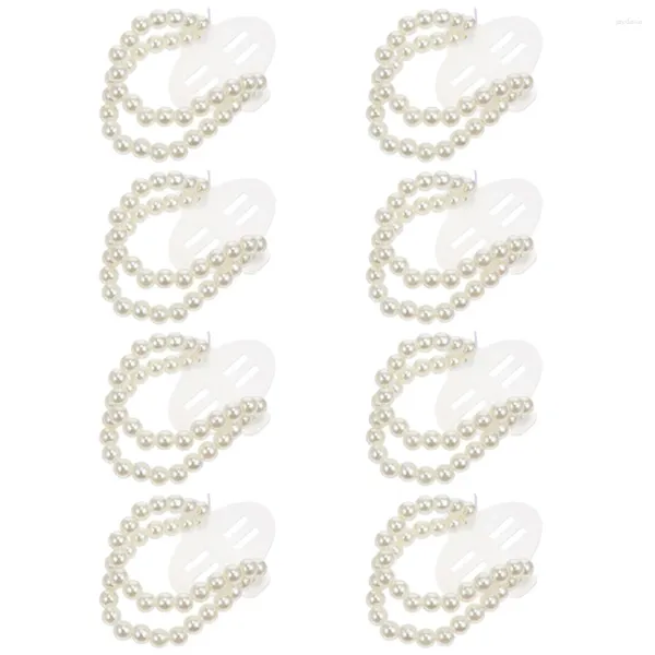 Dekorative Blumen 8 PCs Braut Handgelenk Perlen Corsages für Hochzeits Armbänder Armbänder Gurte Elastizität DIY Blume Hand Koreanische Version