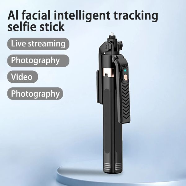 Sticks Selfie Stick Holdhell AI Tracciamento intelligente Selfie Stick Automatico Shooting Polo 360 ° Subicone Selfie per iPhone Xiaomi