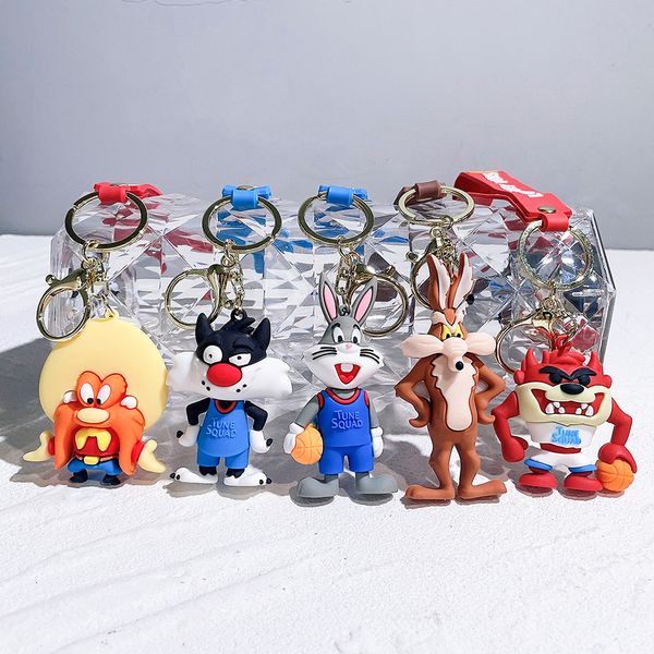 Dekompresyon oyuncak tavşan bebek anahtarlık karikatür kolye kolye trend çantası cazibesi küçük hediyeler toptan