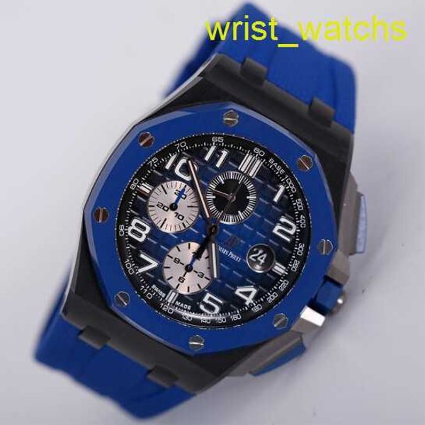 AP Moissanite Forist Watch Royal Oak Offshore 26405ce Мужские часы Черный керамический синий градиент -цифер