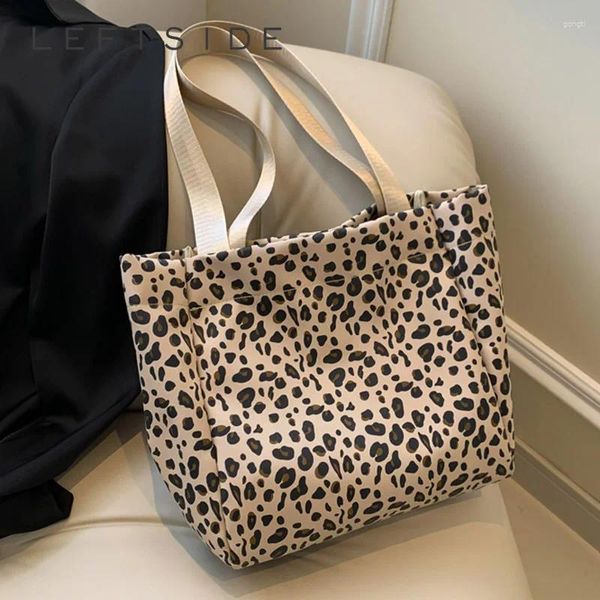 Drawschnell kleiner Leopard -Design 2024 Korean Fashion Travel Shopper Einkaufstaschen für Frauen Handtasche Damenumhängetasche Frauen Handtaschen Handtaschen