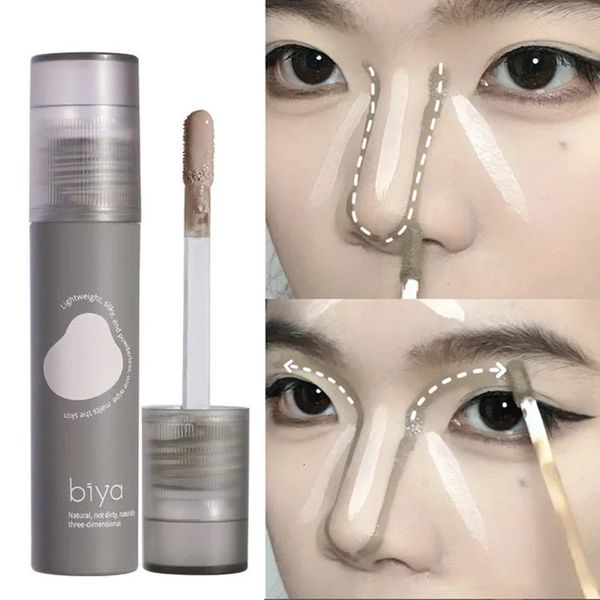 Face Brighten Con Liquid Concealer Continuatore Waterproof Nose Shadow Contour Donting Bronzer Bronzer Elinerling Cosmetics 240412