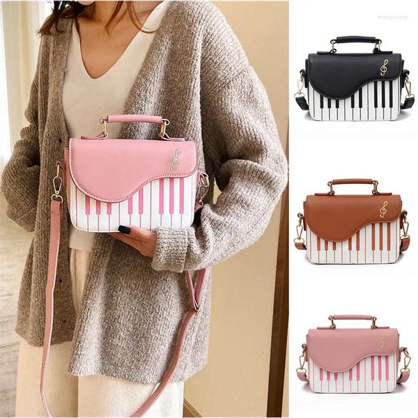 Umhängetaschen Mode Frauen getäfter Stickerei Small Square Bag Girls süße Persönlichkeit Klaviernoten Crossbody Koreanisch