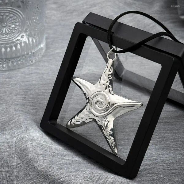 Anhänger Halskette Stil Geometrie Geburtstagsgeschenklegierung Elektroplatte Y2k Seestarfish Halskette Kpop Schmuck koreanische Accessoires Paare des Paares
