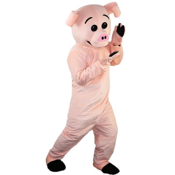 2024 Halloween niedliche rosa Schwein Maskottchen Kostüm Event Werbe Requisiten ausgefallene Kostümanpassung Fursuit Charakter Kostüme