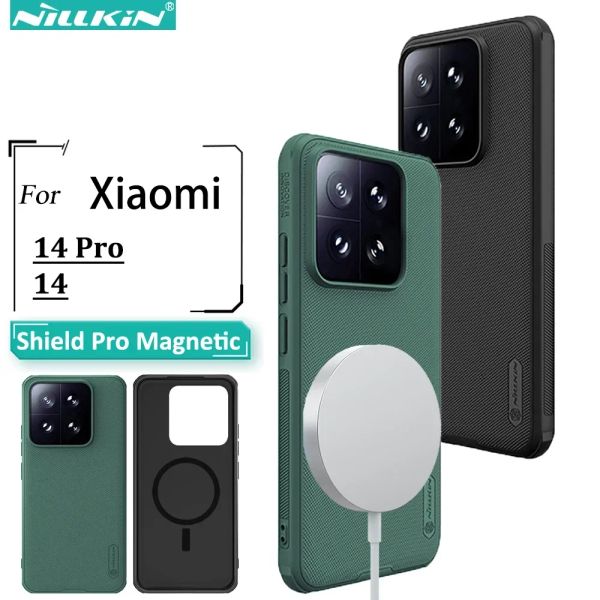 Casos Nillkin para Xiaomi Mi 14 Pro / 14 5g Caso 360 PC Hard Fullted Back Capa Camera Protecção para Mi14