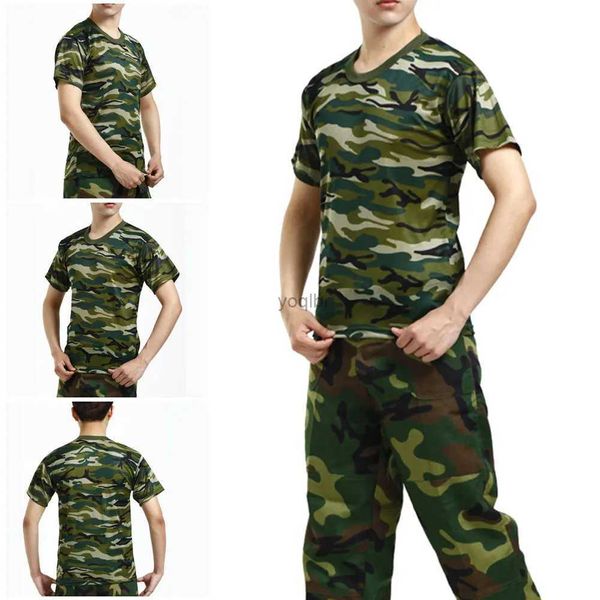 Herren T-Shirts Tarntaktikhemd Kurzarm Herren Schnell trockener Kampf T-Shirt Militärarmee T-Shirt Camo Outdoor Wanderhirthirt