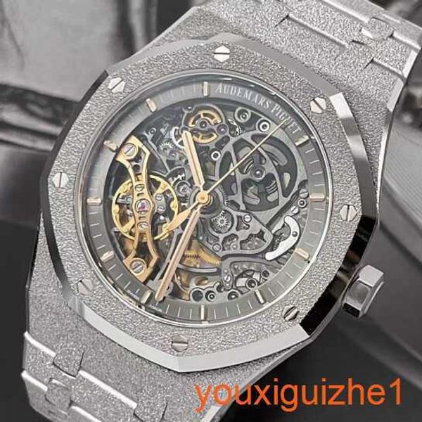 AP вечных запястья Watch Royal Oak Series 15407bc Platinum Frost Gold Bolid