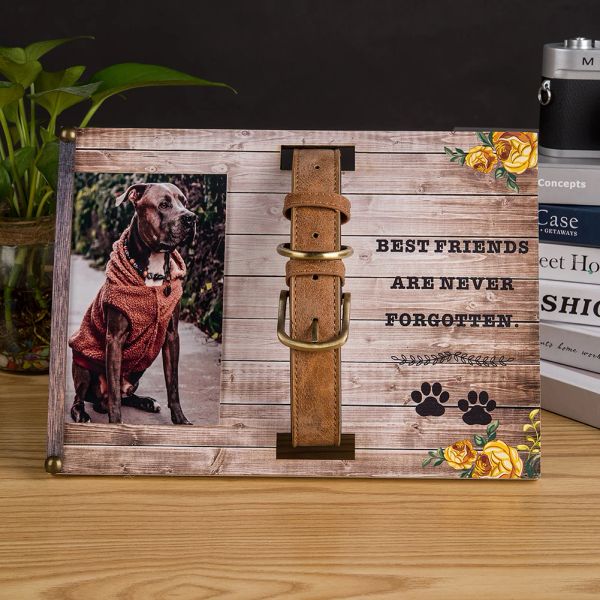 Rahmen Holz Fotorahmen Hund Haustier Custom Bilderrahmen Farbdruck Welpe Bild Home Dekoration Holzhandwerk Gedenkgeschenk Ornamente