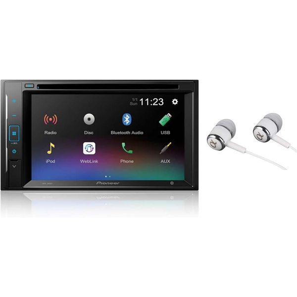 AVH210EX Double Din Bluetooth In -Dash DVD DVD CDAMFM Front USB Digital Media Car Cesteriver с 6,2 -дюймовым дисплеем с сенсорным экраном WVGA - Apple iPhone и Android Music Support