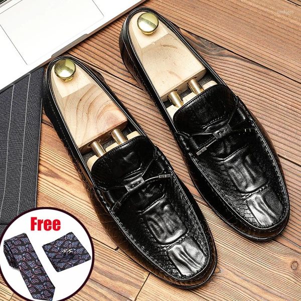 Повседневная обувь фенканг мужчина кожа летние мужские кроссовки Loafer Mens Spep на кофе мужской подлинные лоферы вождения