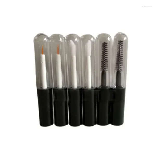 Bottiglie di stoccaggio 4ml 50pcs/lotto Contenitore cosmetico invertito Maggiore di alta qualità Nero N. Bottiglia di eyeliner rotondo per mascara vuoto chiaro