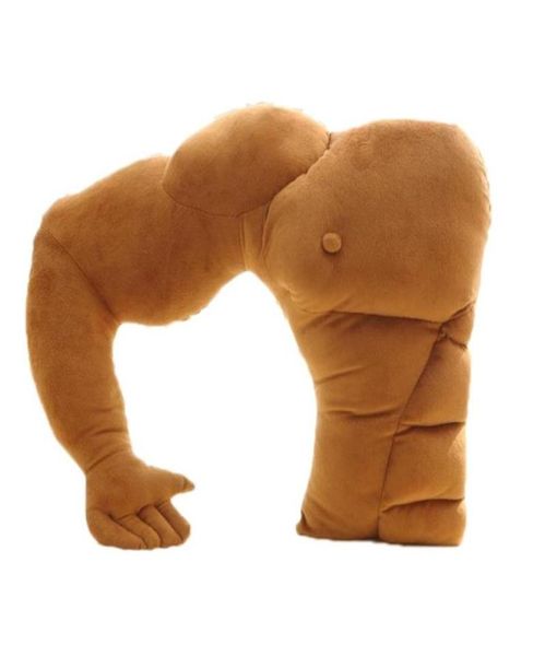 Almofada de travesseiro de almofada de desenho animado muscular macho masculino namorado sono pescoço de pescoço joelho presente249p2510453