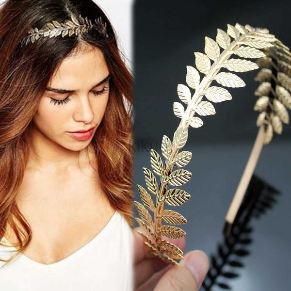 Hochzeitshaarschmuck Roman Blatt Zweig Zierzweih Haar Kronen Tiara Griechische Göttin Alice Heabdband für Frauen Kopfkleid Boho Braut Braut Hochzeit Schmuck D240425