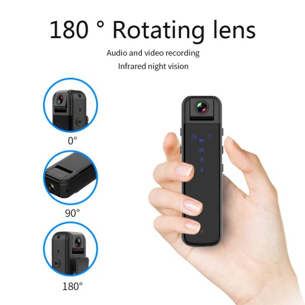 Telecamere ad alta definizione 1080p Camera piccola per la visione notturna a infrarossi le forze dell'ordine wireless hotspot wifi mini mini sports fotocamera DV