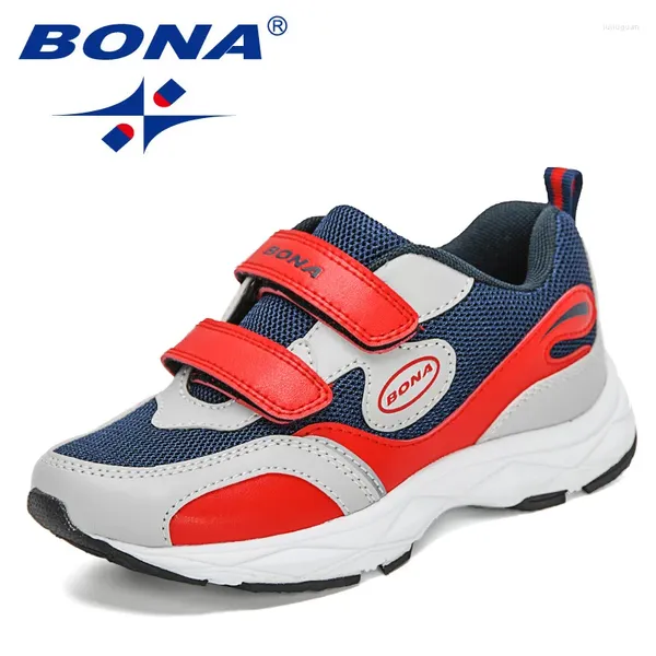 Sıradan Ayakkabı Bona 2024 Tasarımcılar Nefes Alabilir Spor Spor Ayakkabıları Gençler Erkek Okul Eğitimi Koşu Çocukları Yürüyüş