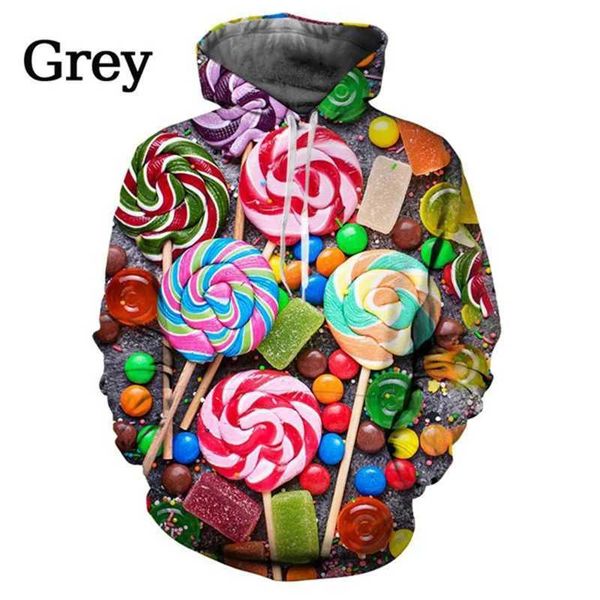 Z3oy Herren 3D -Süßigkeiten Donuts Druckhodies für Männer Schokolade Donut Grafik Kapuze -Sweatshirts Kid Fashion Pullovers Y2K -Kleidung Hoodie 240424