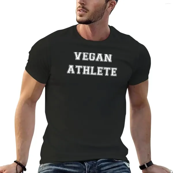 Men's Polos Vegan Athlete (White) T-shirt Animal Prinfor Boys Sweat Graphics Mens Roupas