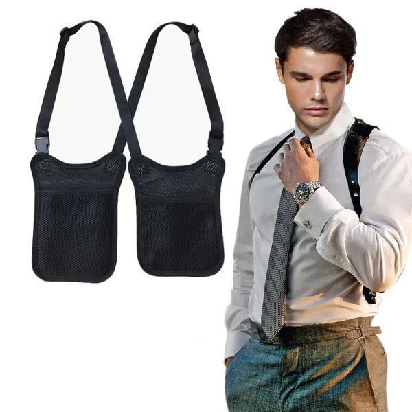 Bolsas de sacolas anti -roubo tático Bolsa de roubo masculino agente secreto escondido Bolsa de ombro de ombro oculto