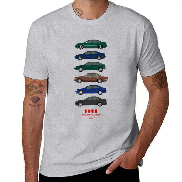 Erkekler Polos Ronin Film Araba Chase Collection T-Shirt Blacks Grafik Anime Erkek Tişörtleri