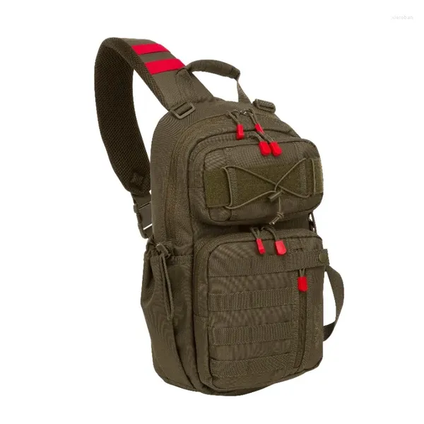 Sacchetti di stoccaggio saccheggio di fionda gamma di zaino per lo zaino per pistola poliestere unisex verde