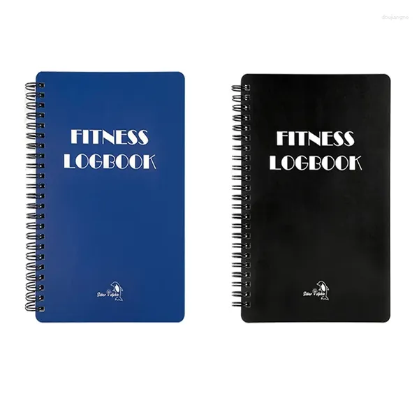 Pianificazione del fitness Libro dei record A5 Coil Office semplice Office a foglia scarsa Copia a foglia soft Notepad Blue Black Notebook