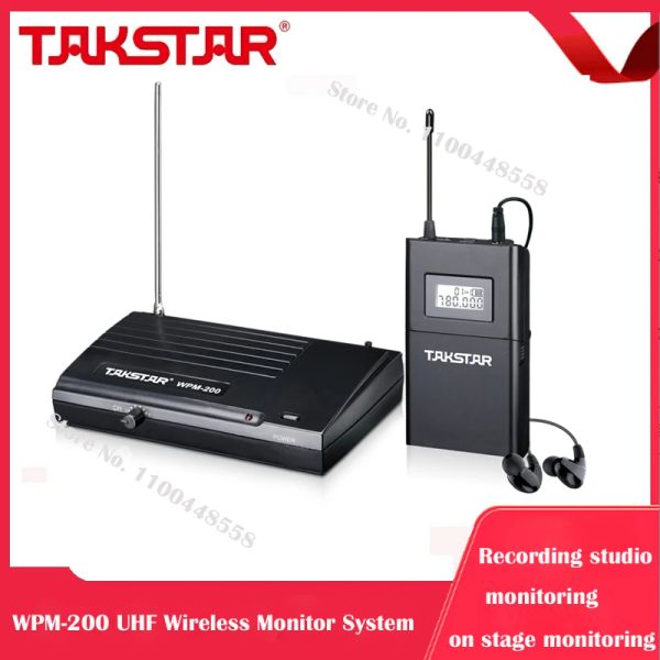 Fones de ouvido novos Takstar WPM200 Sistema de monitor sem fio UHF