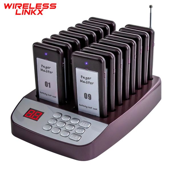 Acessórios WirelessLinkx Restaurant Caminher Pager Pagando sem fio Sistema de chamadas convidadas para cafés SOPS SHOP CURCH CURCIMA / TRIBUNAL DE GOOD