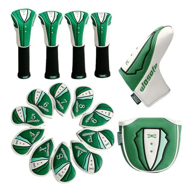 Clubs Golf Woods Coperchi per i sedioni per il pittore del guidatore Putter 135UT set di club PU Leather Unisex Simple Golf Iron Cover