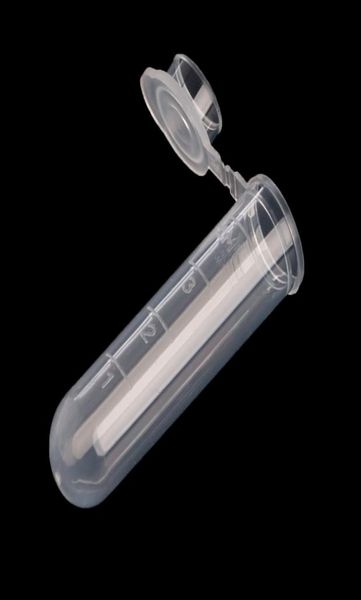 50pcs 5ml Plastic Clear Test Tubes de centrífuga Snap Cap Vials Sample Lab recipiente New Laboratory D144401575