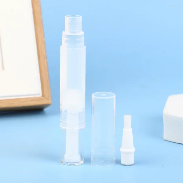 Speicherflaschen 1pc 5 ml transparente Twistnagelstifte leerer Ölstift mit Pinselkosmetikbehälter Lipgloss -Röhrchen