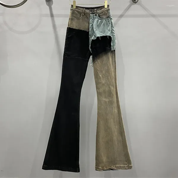 Frauen Jeans Frauen nähen Flare Hosen Original Designer Street Trend Männer hochwertige berühmte Beschichtung Denimhose