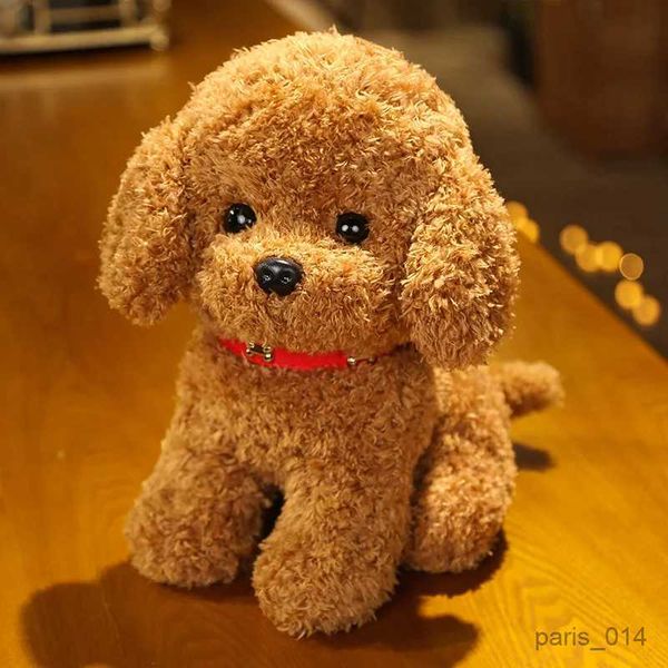 Gefüllte Plüschtiere 22 cm kreativer realistischer Teddy Hund Lucky Simulation Hunde Pudel Plüschspielzeug handgefertigt realistische Figuren Spielzeug Plüschgefüllte Tiere