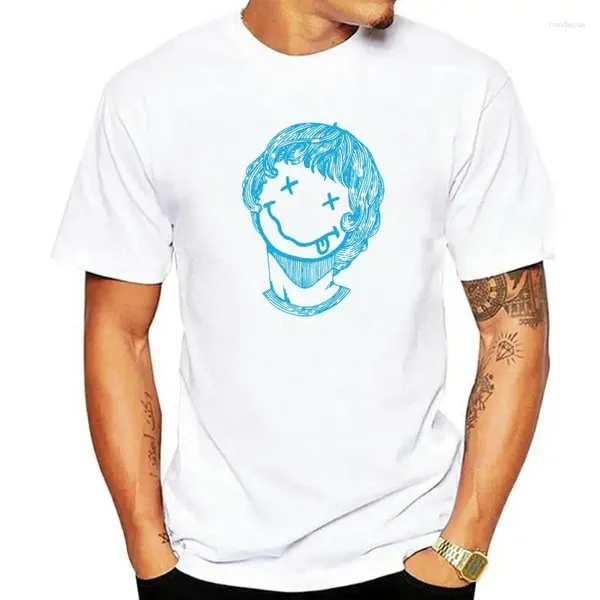 Polos masculinos Man Gothic Smile impressão punk Men imprimindo algodão de camiseta superdimension