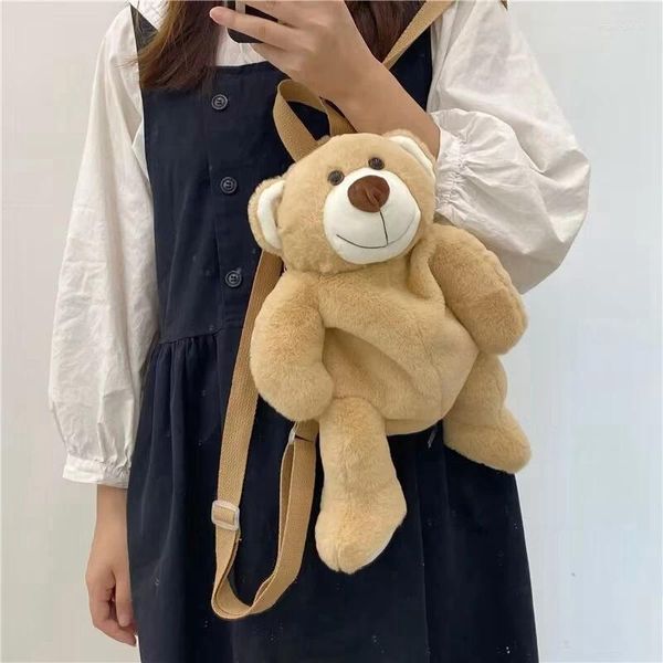 Рюкзак плюш медведя кукол повседневная индивидуальность милая мультипликация детская сумка для плеча Kawaii Школа маленькие пушистые игрушки