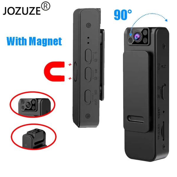 Videocamere Jozuze Nuovo mini fotocamera Pocket Pocket Sport Digital Voice Recorder per Conference Business 1080p HD Wedable Cody Cam