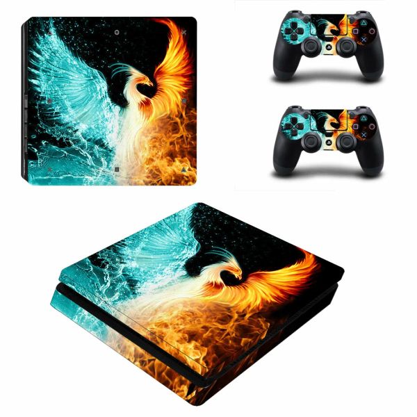 Наклейки Phoenix PS4 Слимная кожная наклейка наклейка винила для PlayStation 4 PS4 Slim Skin Console и 2 контроллера