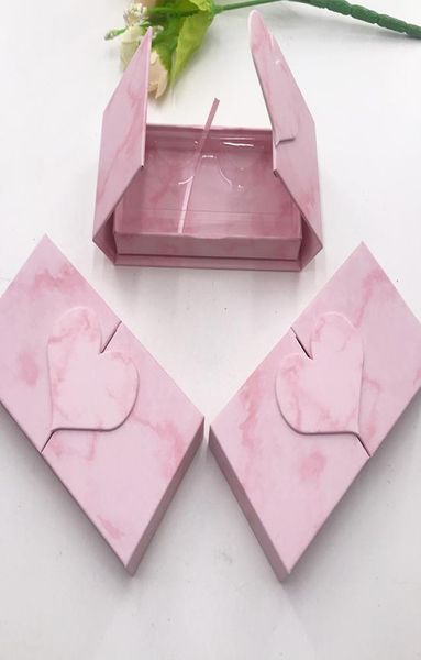 Marmor Folio Lashes Box Magnetic Packing Dramatische rosa Wimpern Hülle Strip Lashes Custom Logo Neuer Stil 2021 Populärer Box1389161