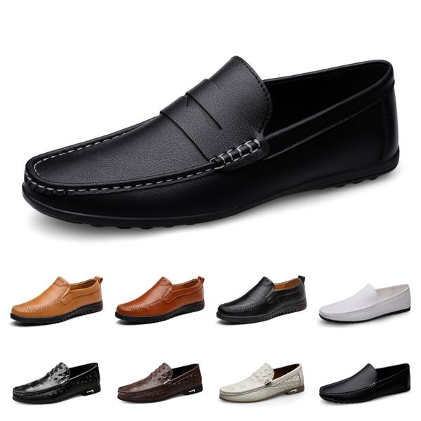 Gai gai designer masculino casual sapatos de vestido de negócios simples estilo britânico marrom preto homem branco sapatos